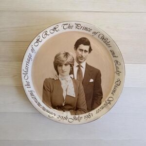 Vintage Royal Kent Prince of Wales and Lady Diana Decorative Plate